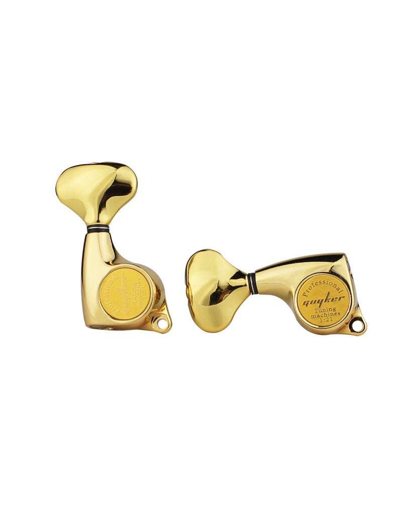 Guyker Guitar Machine Heads (3L + 3R) â€“ 1:21 Sealed Tuning Key Pegs Tuners Set Replacement for ST TL SG Style Electric or Acoustic Guitars â€“ Gold - Image 4